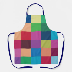 Colourful Chequerboard Pattern Apron