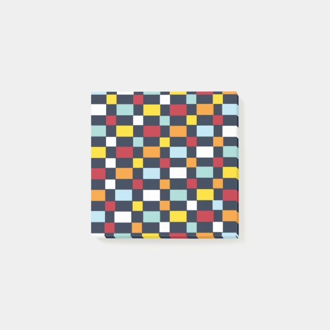 Colourful Chequerboard Pattern  Post-it Notes (Front)