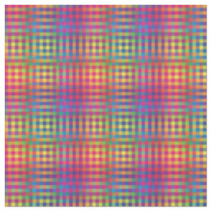 Colourful Chequered Abstract Pattern Fabric
