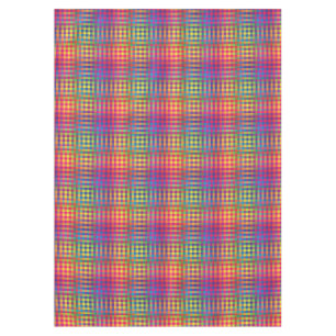 Colourful Chequered Abstract Pattern Tablecloth