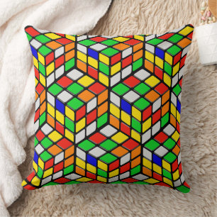 Colourful Chequered Design Throw Pillow