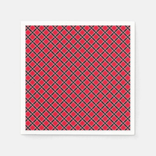 Colourful chequered pattern in an oblique cage  napkin (Front)