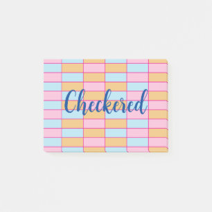 Colourful Chequered Post-it Notes