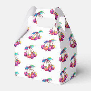 Colourful cherries favor box