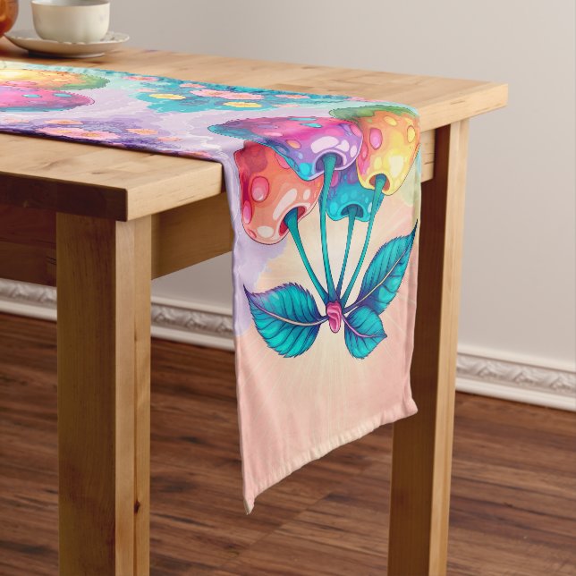 Colourful cherries short table runner (In Situ)