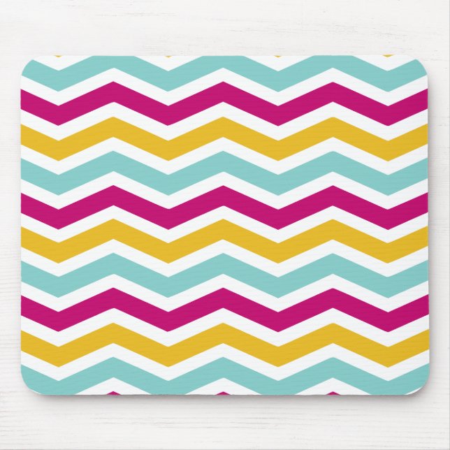 Colourful Chevron Mouse Pad (Front)