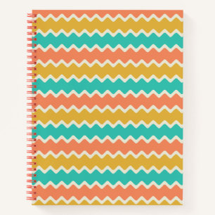 Colourful Chevron Pattern Notebook Design
