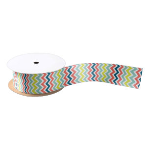 Colourful Chevron Pattern Satin Ribbon