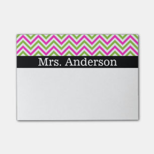 Colourful Chevron - Personalize Post-it Notes