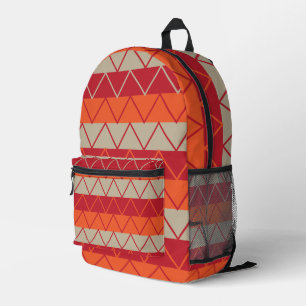 Colourful Chevron Stripe Pattern Printed Backpack