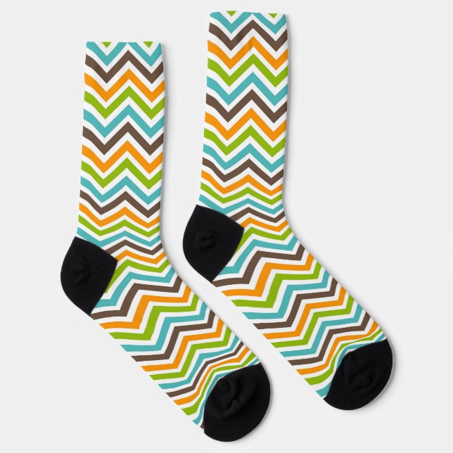 Colourful Chevron Stripe Socks (Right)