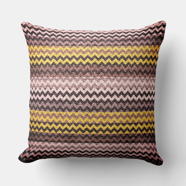 Colourful Chevron Stripes #3 Throw Pillow (Front)
