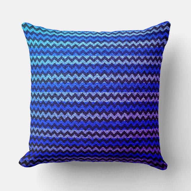 Colourful Chevron Stripes Leather Look #69 Throw Pillow (Front)