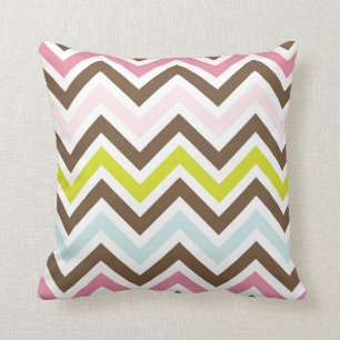 Colourful Chevron Stripes Throw Pillow