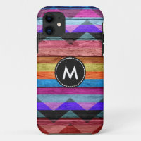 Colourful Chevron Stripes Wood #2