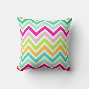 Colourful Chevron Throw Pillow