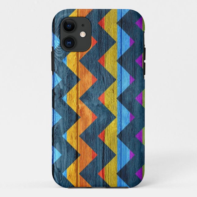 Colourful Chevron Wood Abstract #3 Case-Mate iPhone Case (Back)