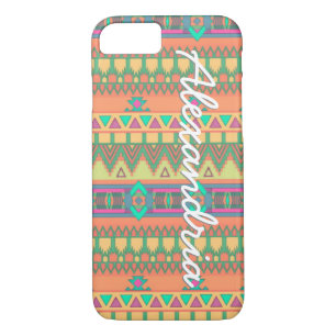 Colourful Chevron Zig Zag Tribal Aztec Pattern Gir Case-Mate iPhone Case