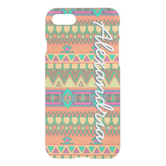 Colourful Chevron Zig Zag Tribal Aztec Pattern iPhone 8/7 Case