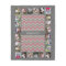 Colourful Chevrons Pink Coral Grey White Name