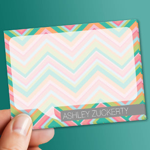 Colourful Chevrons Talk Bubble Personalized Name Post-it Notes