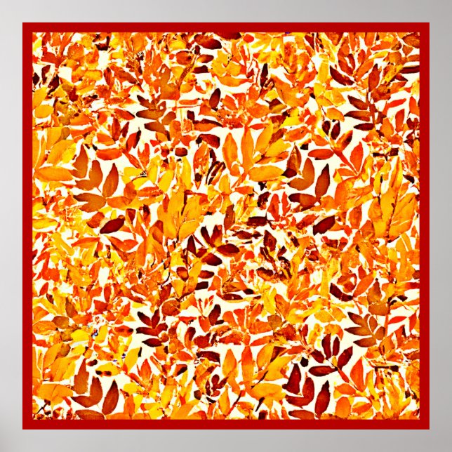 Colourful Chic Chroma Canopy Stylish Foliage Poster (Front)