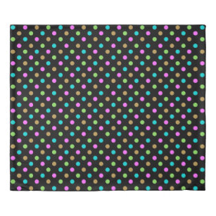 Colourful Chic Girly Polka Dots Pattern Duvet Cover
