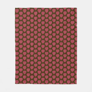 Colourful chic hearts fleece blanket