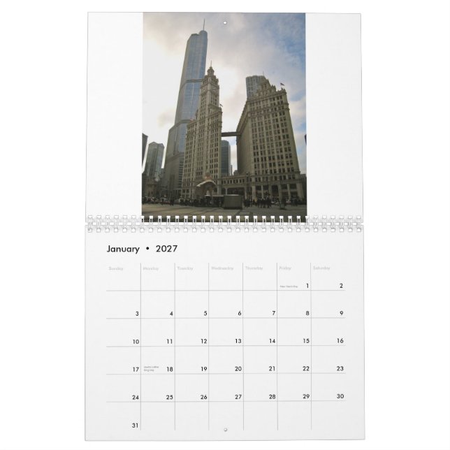 Colourful Chicago 2013 Calendar (Jan 2027)