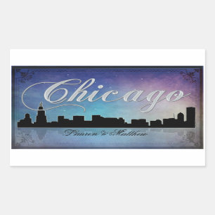 Colourful Chicago Illinois skyline Sticker