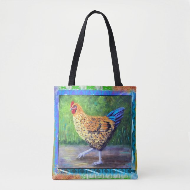 Colourful Chicken Tote (Front)