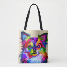 Colourful chihuahua dog - Tote