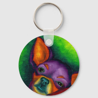 Colourful Chihuahua Keychain