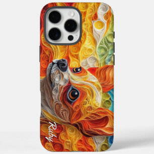Colourful Chihuahua Portrait iPhone 16 Pro Max Case
