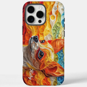 Colourful Chihuahua Portrait iPhone 16 Pro Max Case