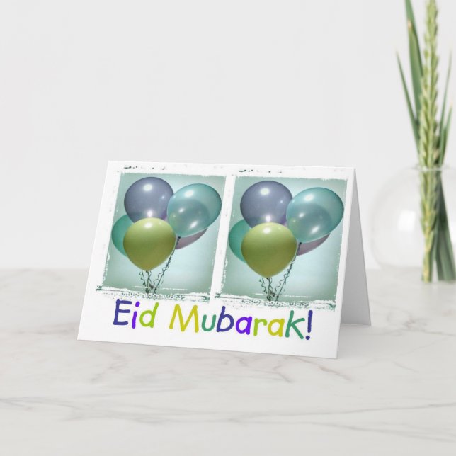 Colourful Children's Eid Mubarak Card (Front)