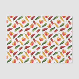 Colourful Chili peppers Tissue Paper