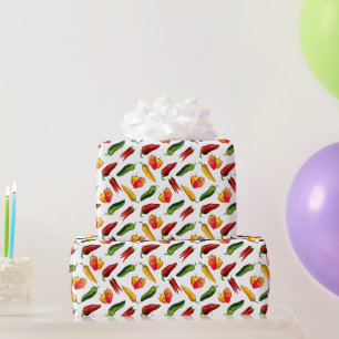 Colourful Chili peppers Wrapping Paper