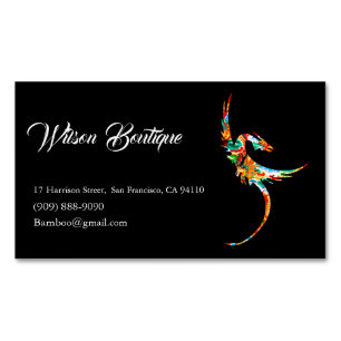 Colourful Chinese Auspicious Cloud Dragon Design Magnetic Business Card