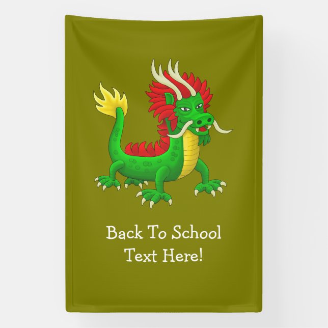 Colourful Chinese Dragon Banner (Vertical)