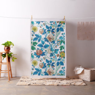 Colourful Chinoiserie Traditional Floral Pattern Fabric