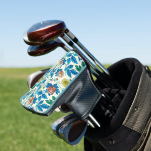 Colourful Chinoiserie Traditional Floral Pattern Golf Head Cover
