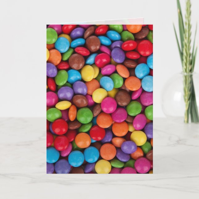 Colourful Chocolate Candies Card (Front)