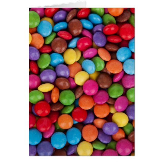 Colourful Chocolate Candies Card