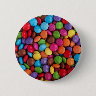Colourful Chocolate Candy 2 Inch Round Button