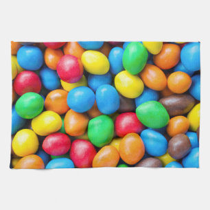 Colourful Chocolate Coated Sweets Kitchen Towel