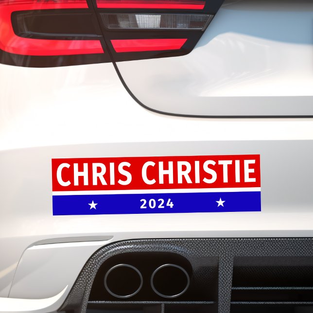 Colourful Chris Christie 2024 Election Vote Bumper Sticker (Creator Uploaded)