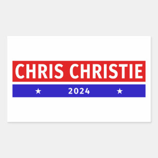 Colourful Chris Christie 2024 Election Vote Sticker
