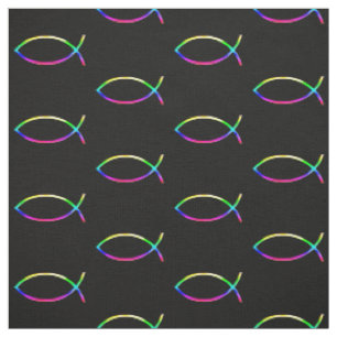 Colourful Christan Fish Best Gifts Fabric