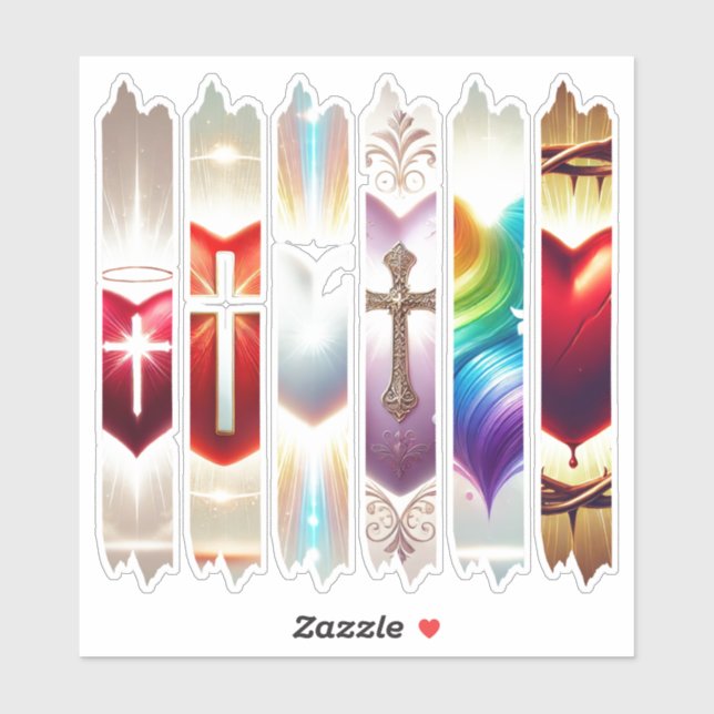 Colourful Christian Valentine Hearts Washi Tape (Sheet)